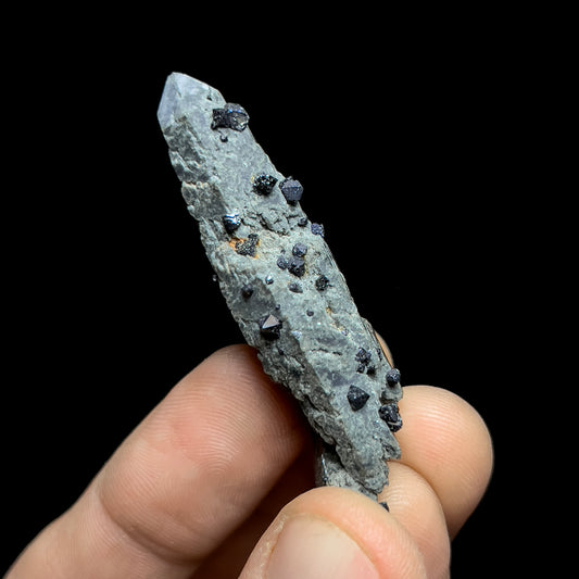 Brookite on Smoky Quartz