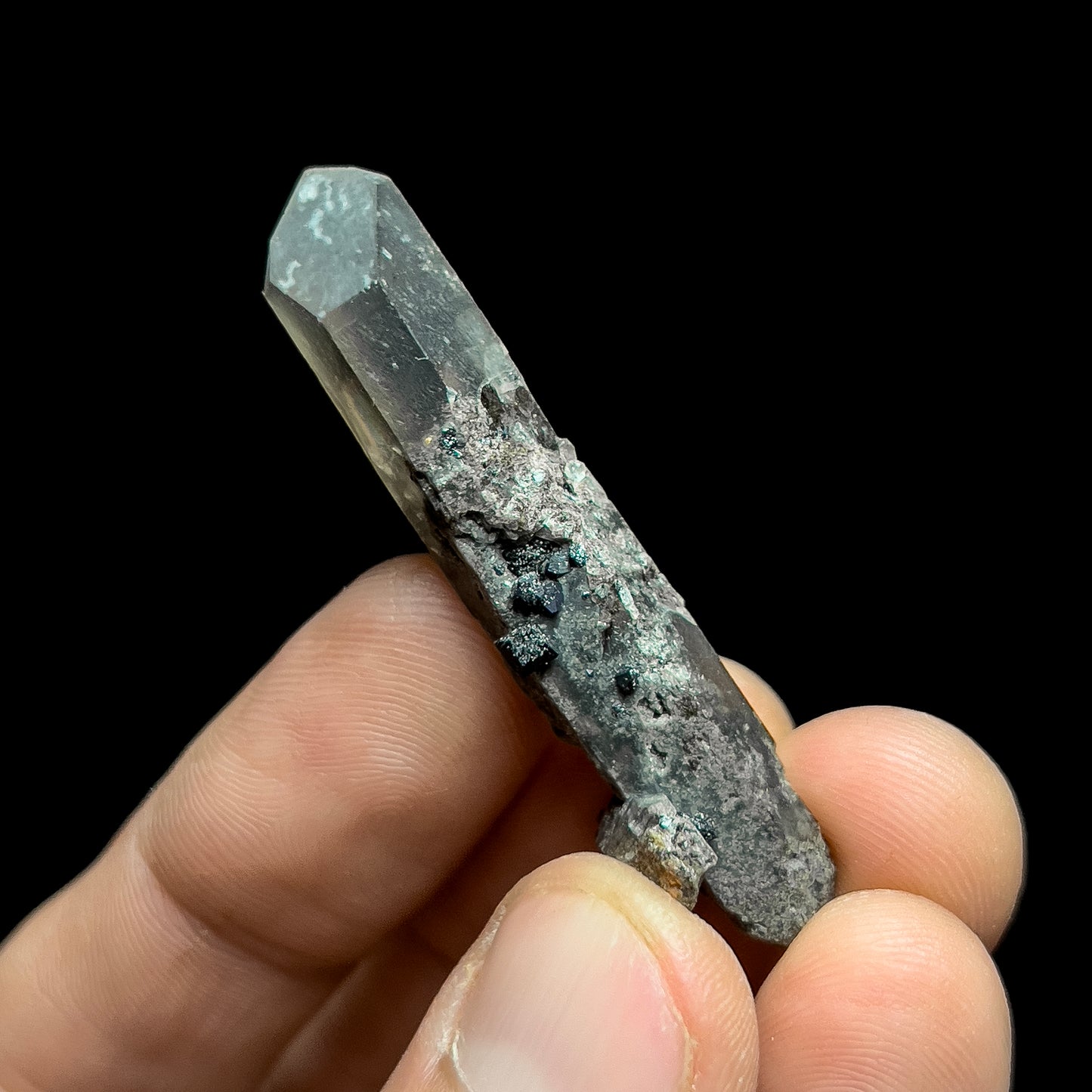 Brookite on Smoky Quartz