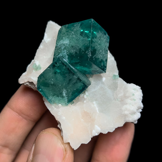 Fluorite on Quartz