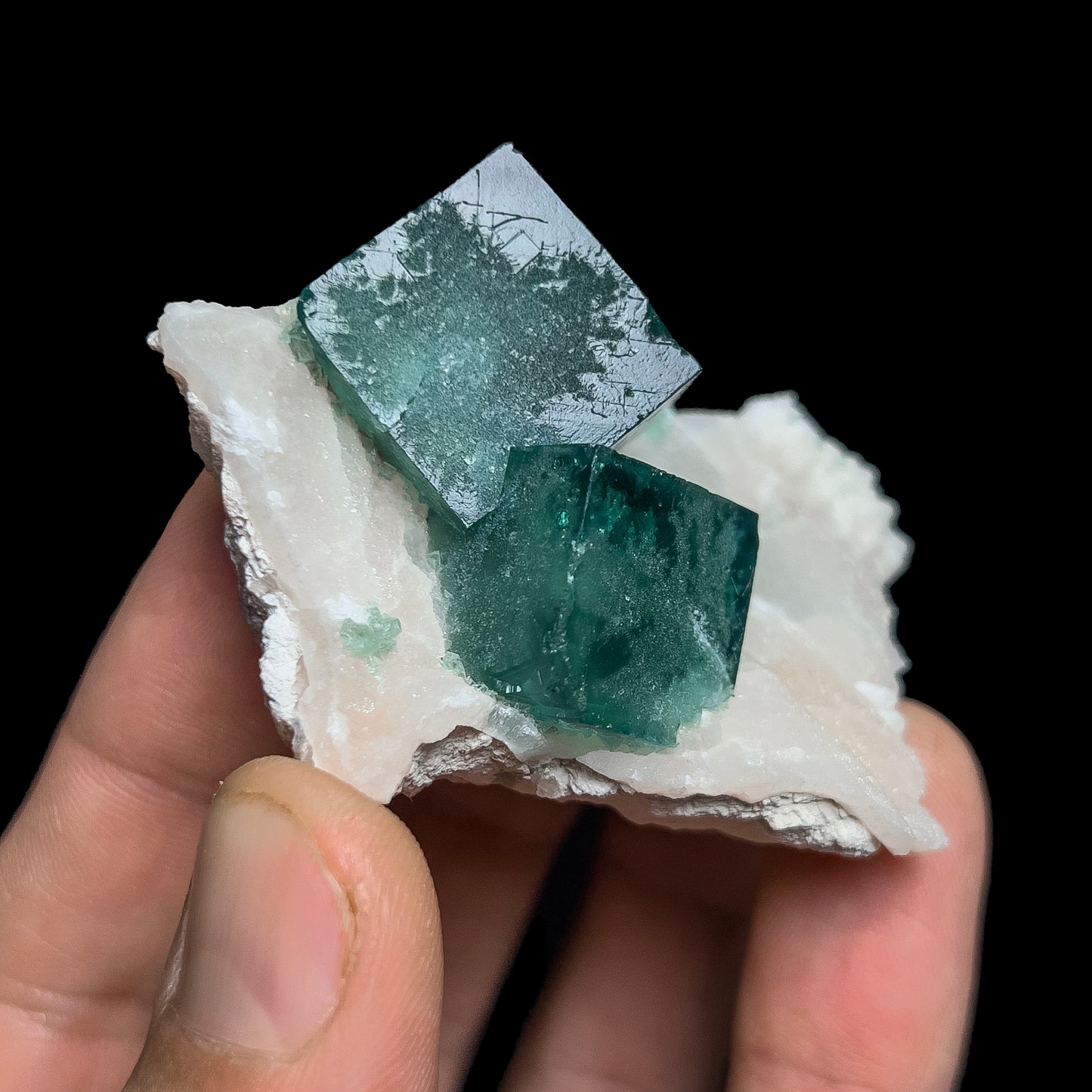 Fluorite on Quartz
