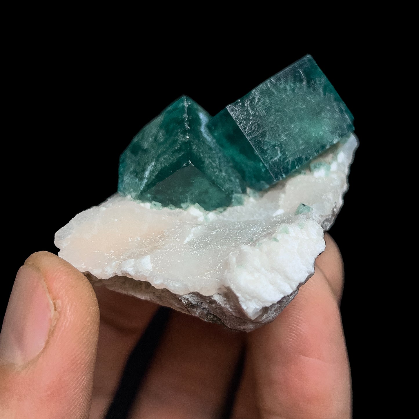 Fluorite on Quartz