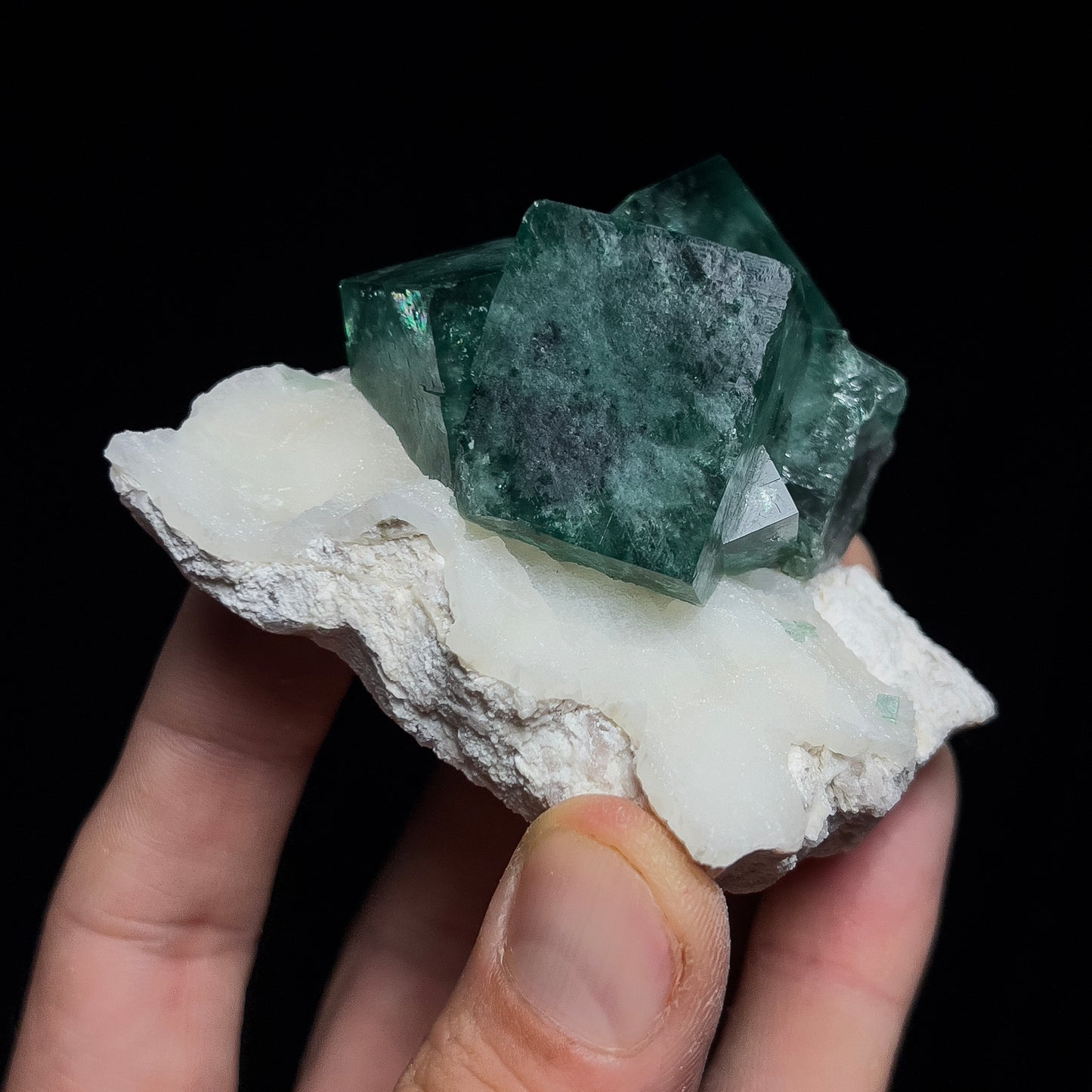Fluorite on Quartz