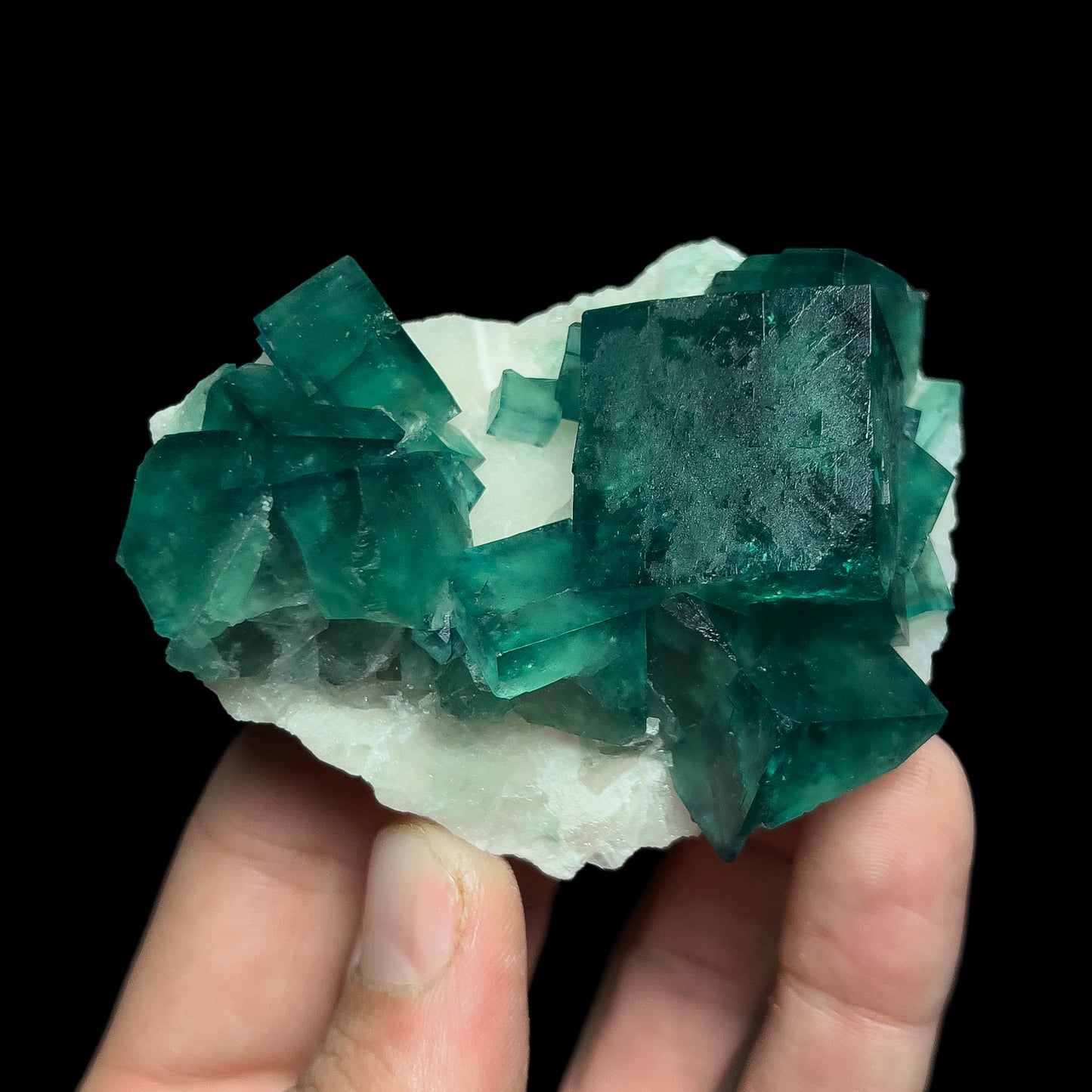 Fluorite on Quartz