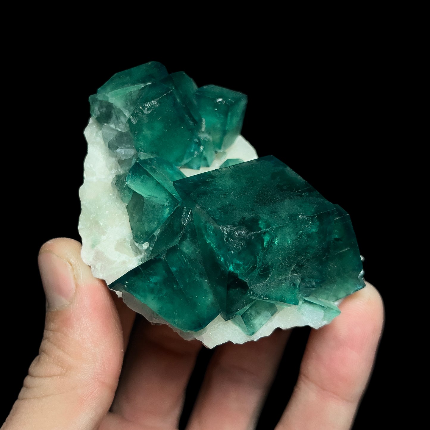 Fluorite on Quartz