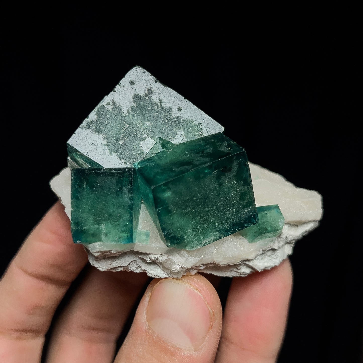 Fluorite on Quartz