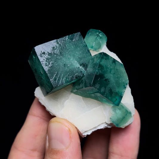 Fluorite on Quartz
