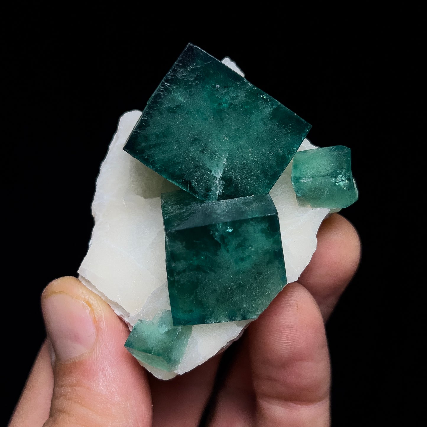 Fluorite on Quartz