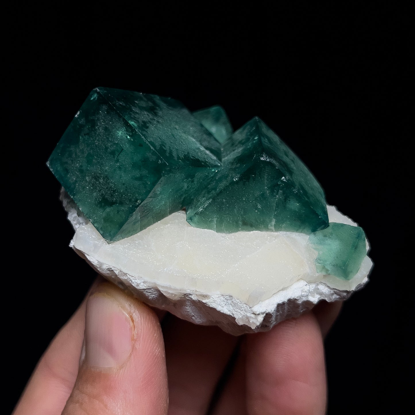 Fluorite on Quartz