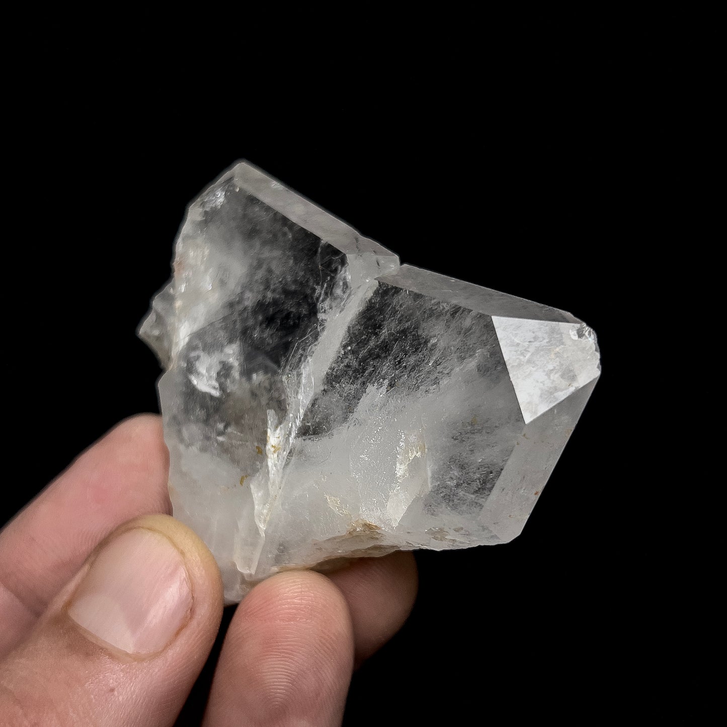 Quartz var. Japan-Law Twin with Inclusions