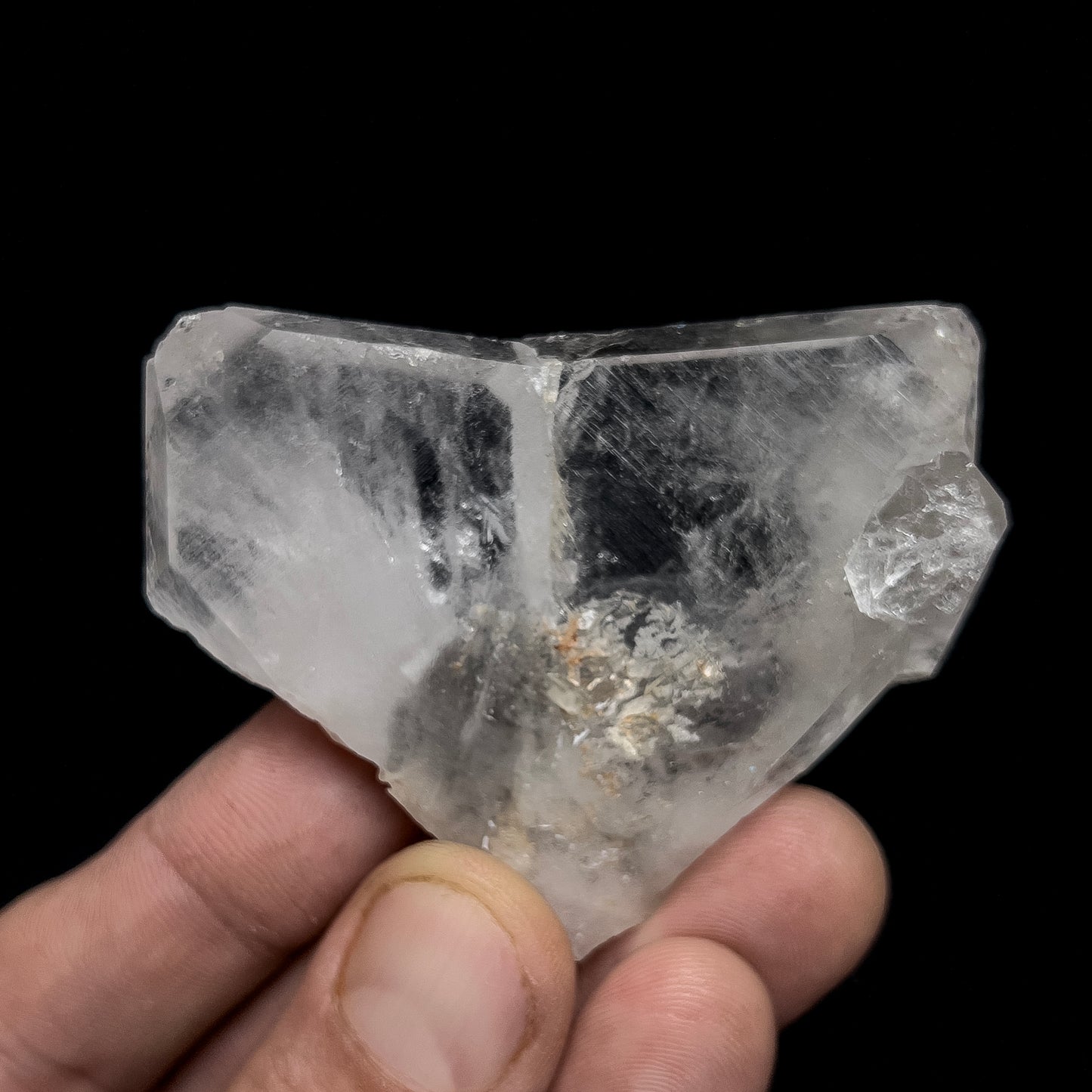 Quartz var. Japan-Law Twin with Inclusions