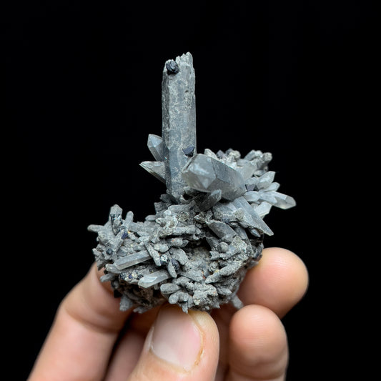 Brookite on Smoky Quartz