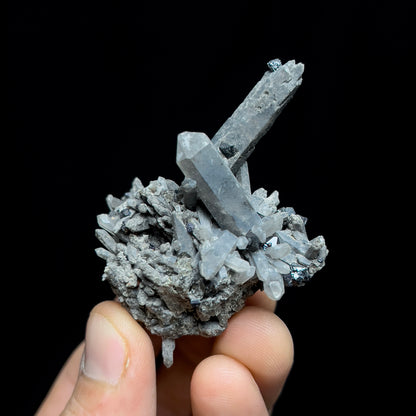 Brookite on Smoky Quartz