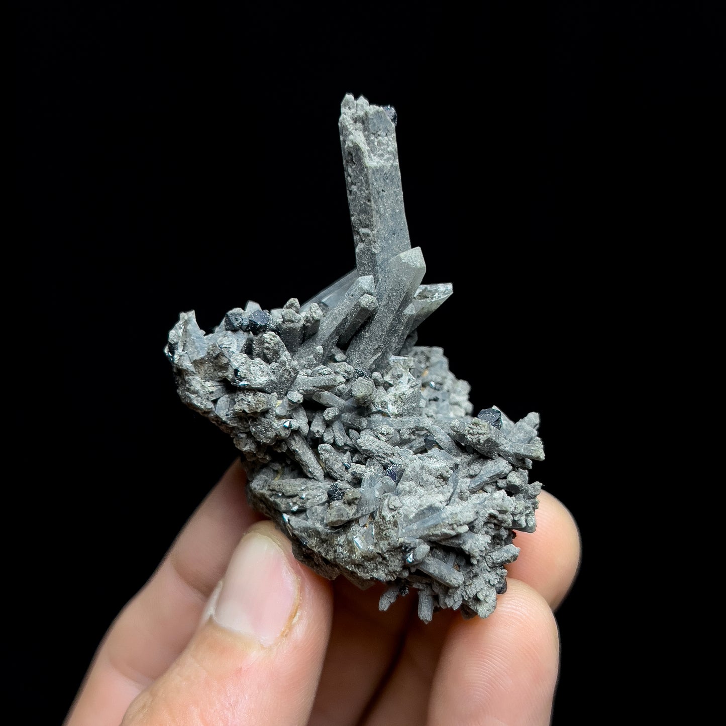 Brookite on Smoky Quartz