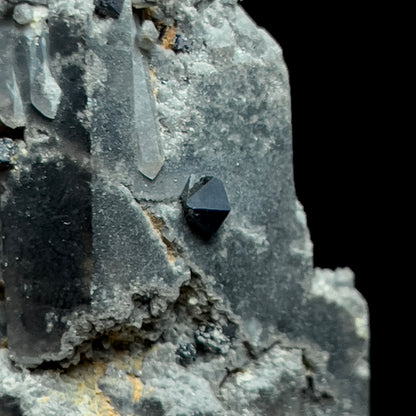 Brookite on Smoky Quartz