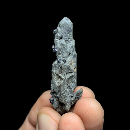 Brookite on Smoky Quartz
