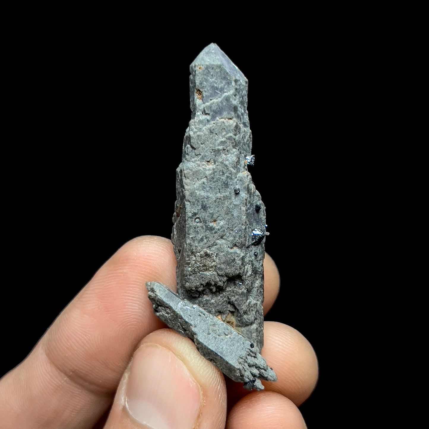 Brookite on Smoky Quartz