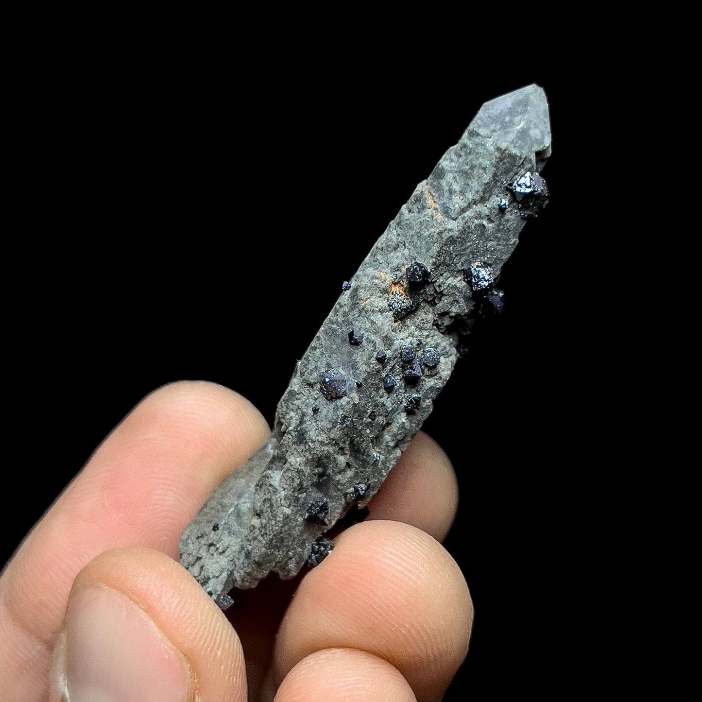 Brookite on Smoky Quartz