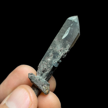 Brookite on Smoky Quartz