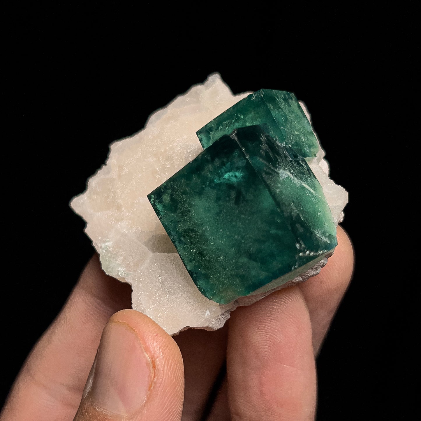 Fluorite on Quartz