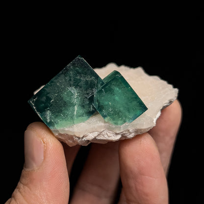 Fluorite on Quartz