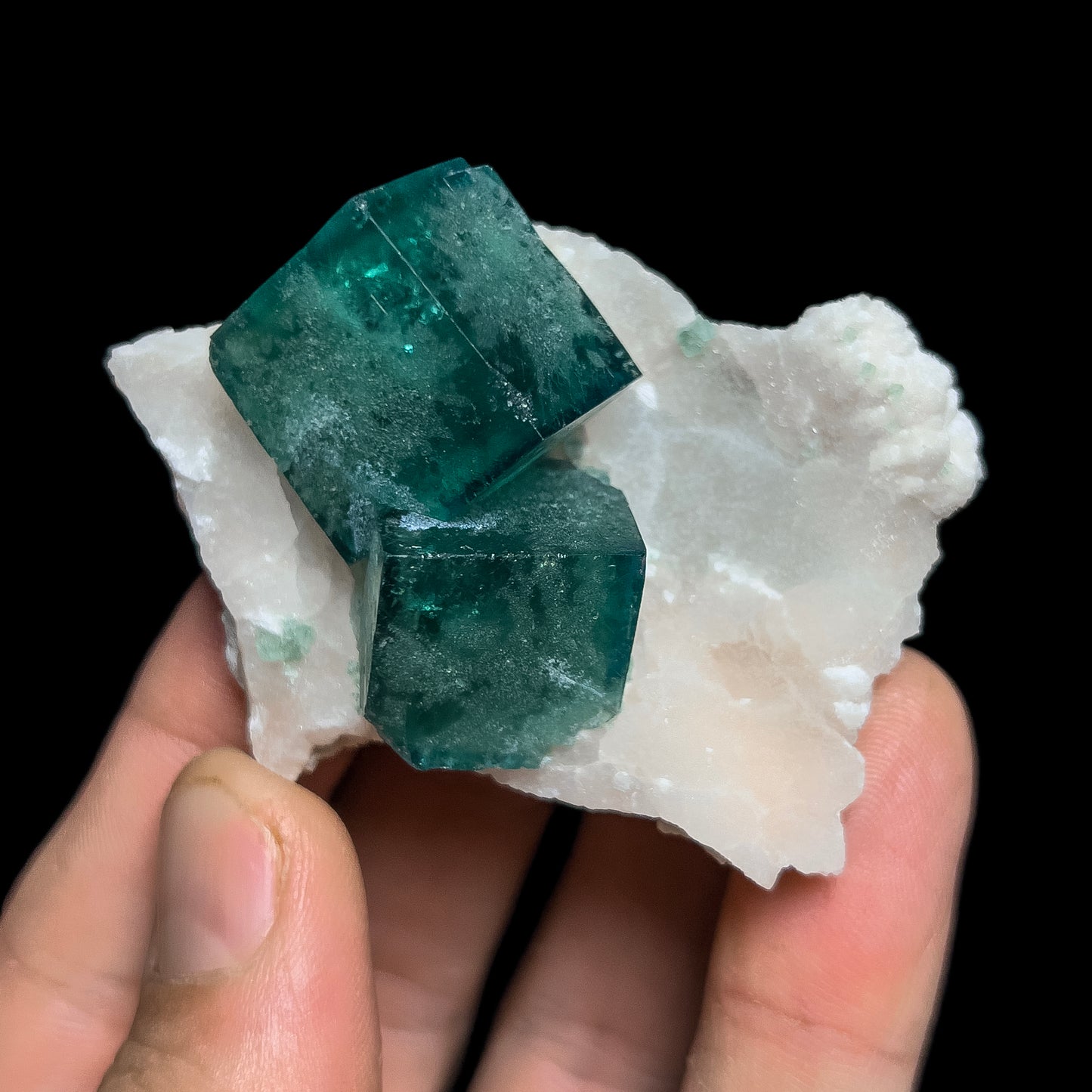 Fluorite on Quartz