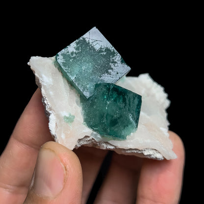 Fluorite on Quartz