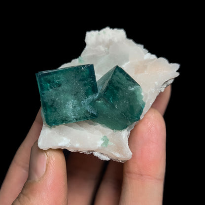 Fluorite on Quartz