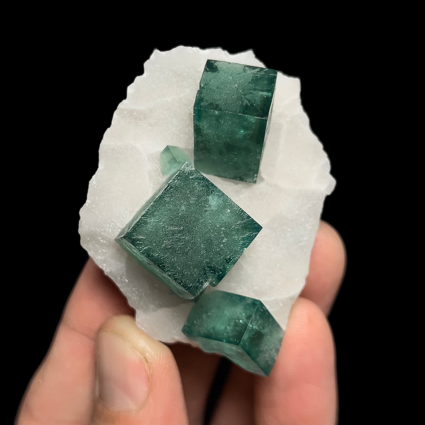 Fluorite on Quartz
