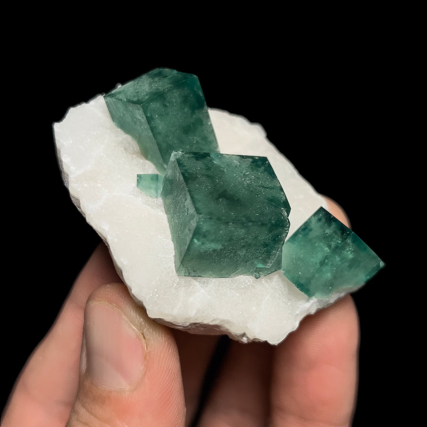 Fluorite on Quartz