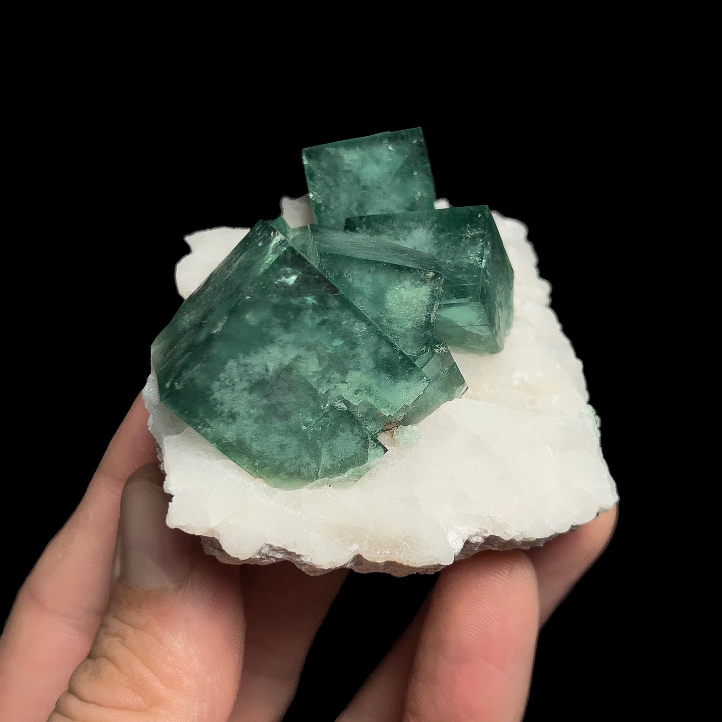 Fluorite on Quartz