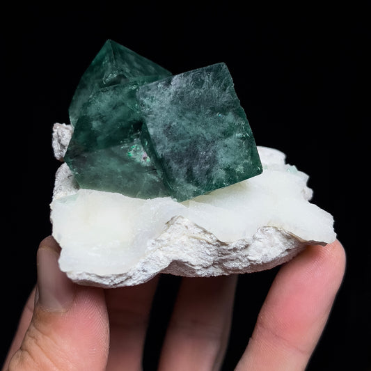 Fluorite on Quartz