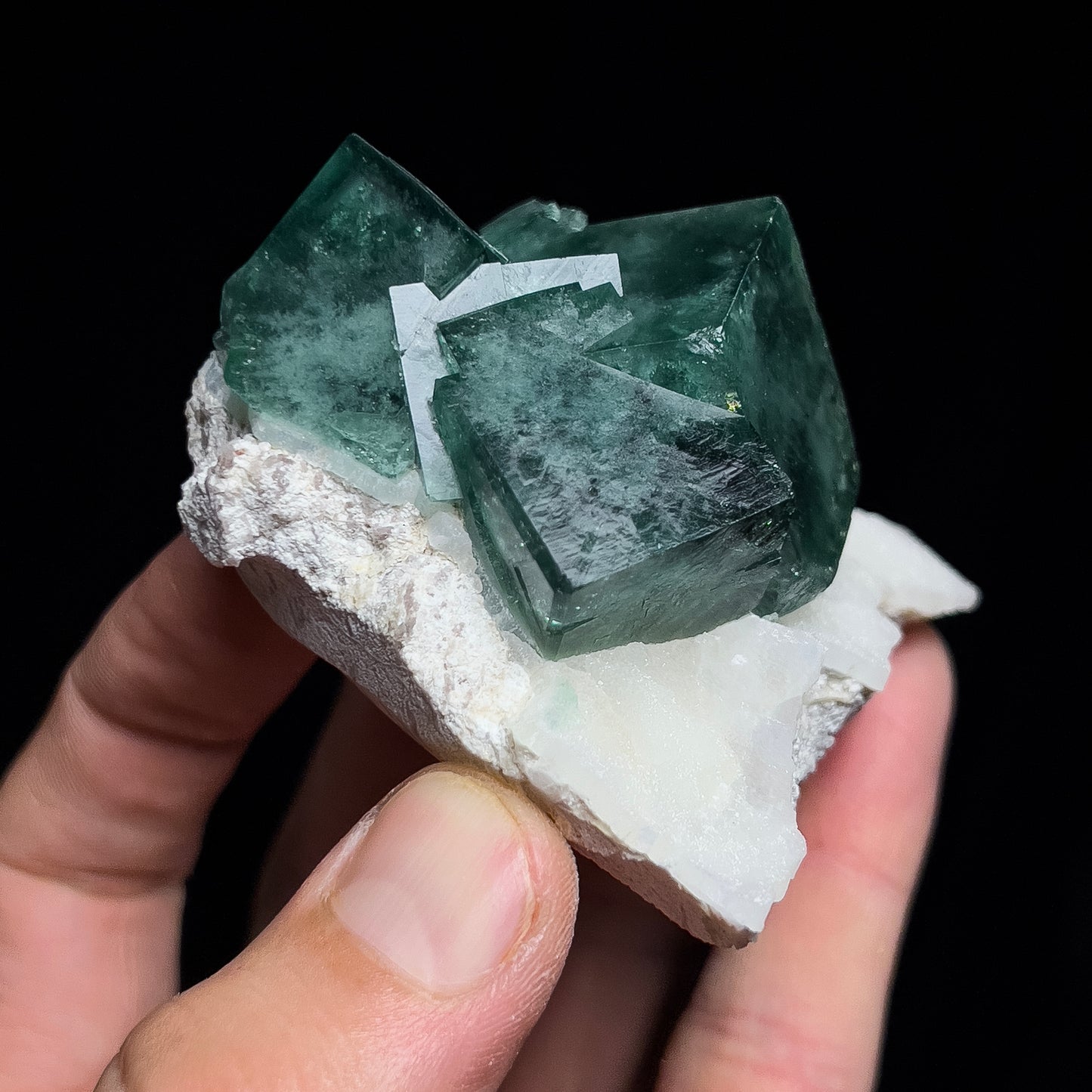 Fluorite on Quartz
