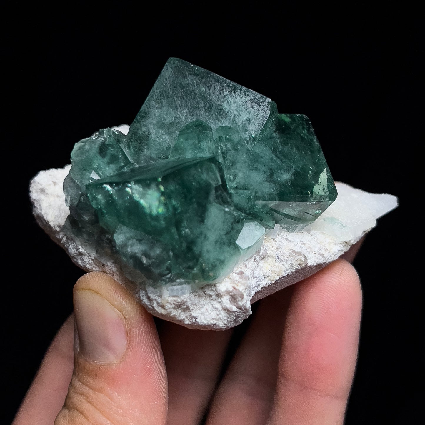 Fluorite on Quartz