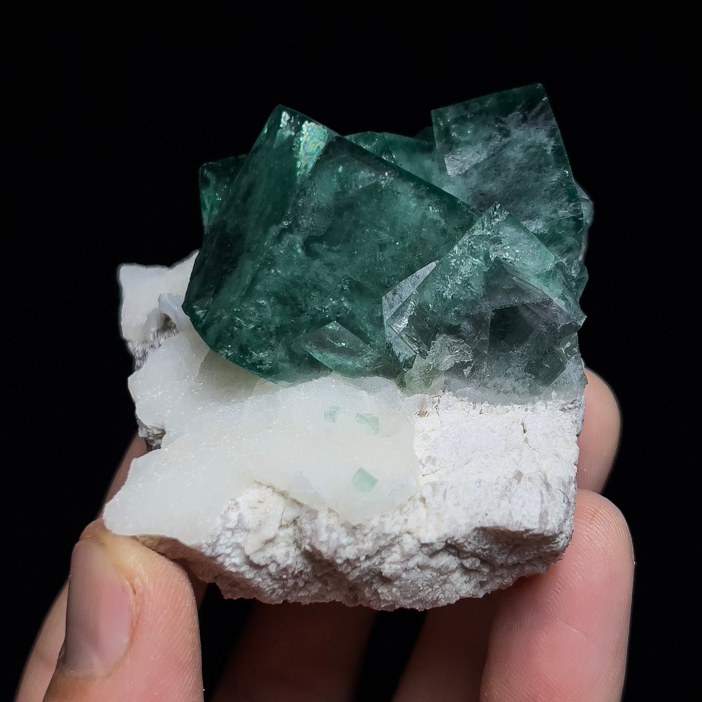 Fluorite on Quartz