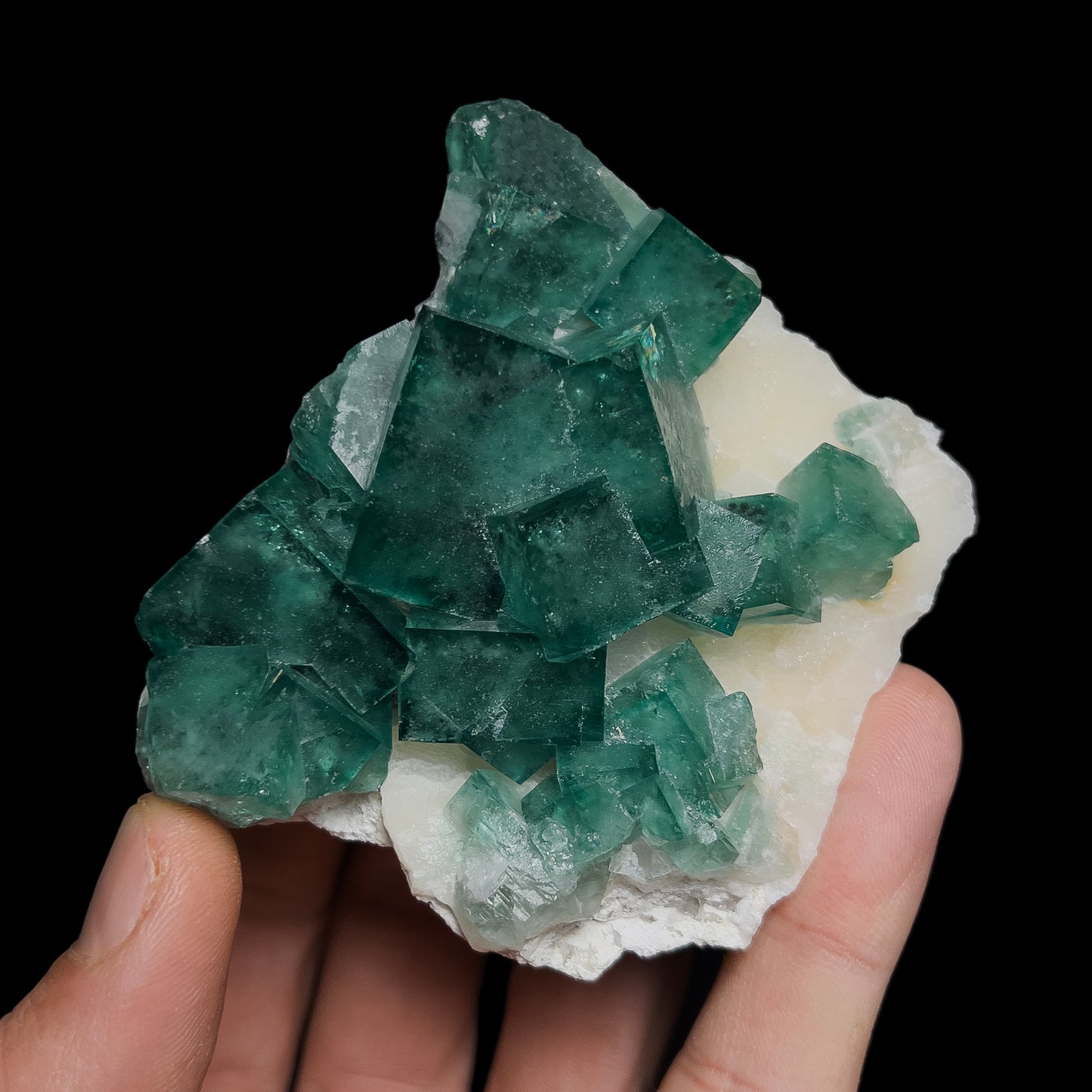 Fluorite on Quartz