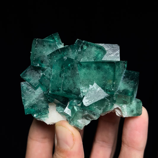 Fluorite on Quartz