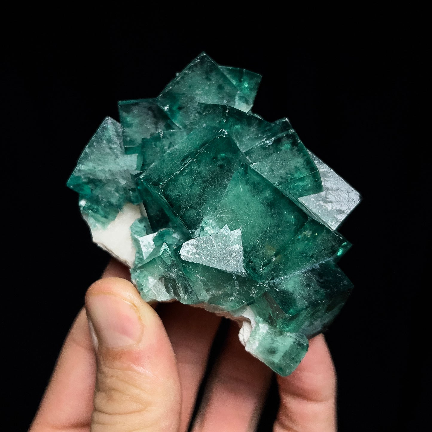 Fluorite on Quartz