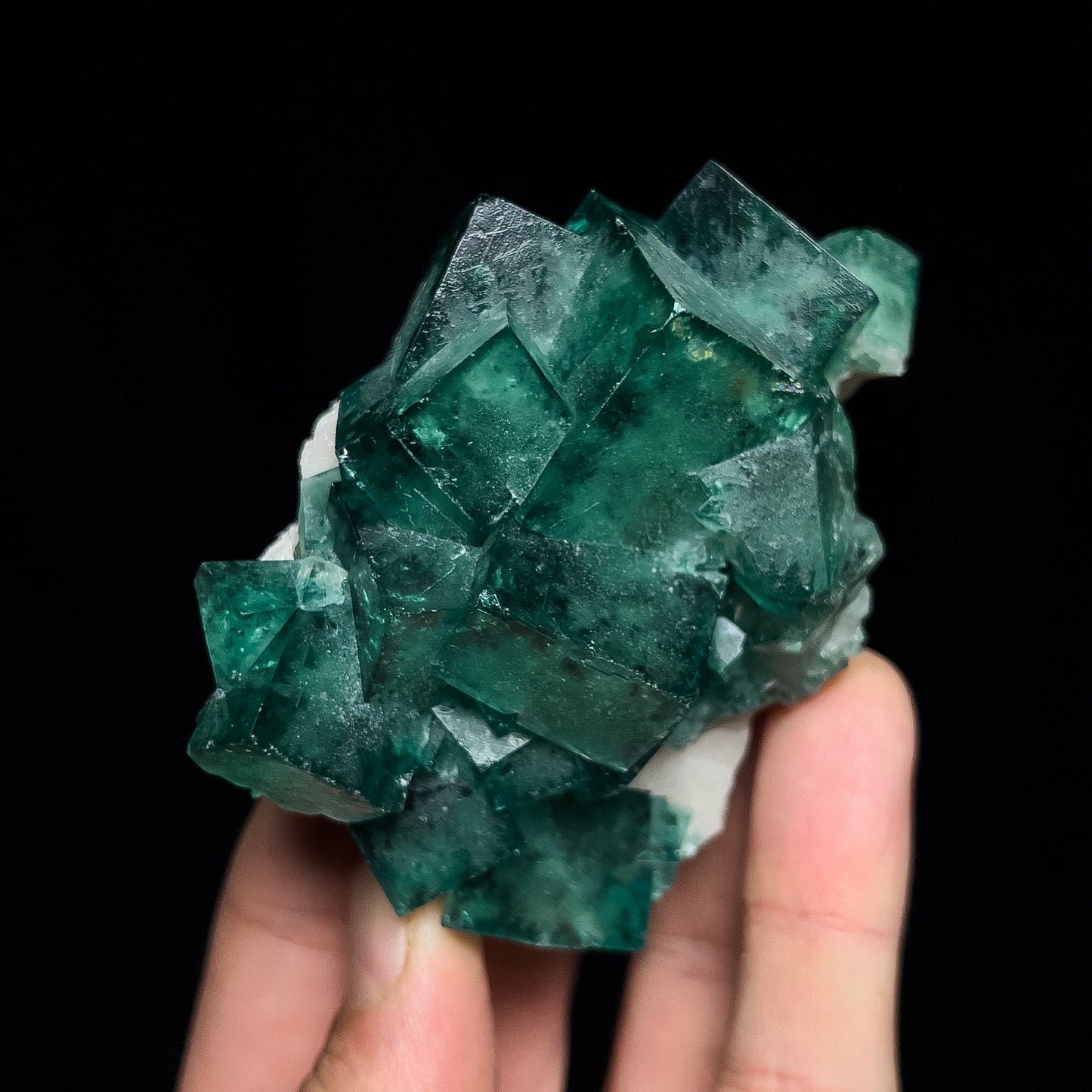 Fluorite on Quartz