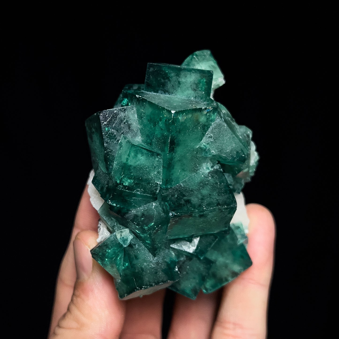 Fluorite on Quartz
