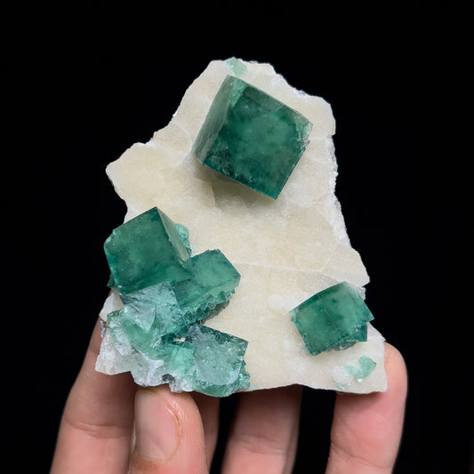 Fluorite on Quartz