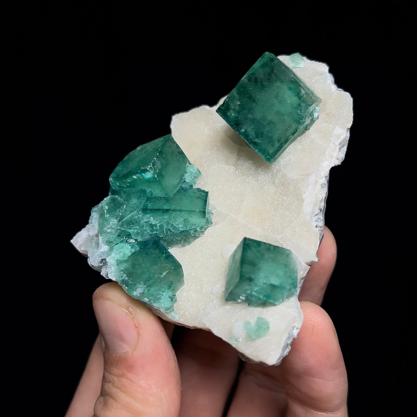 Fluorite on Quartz