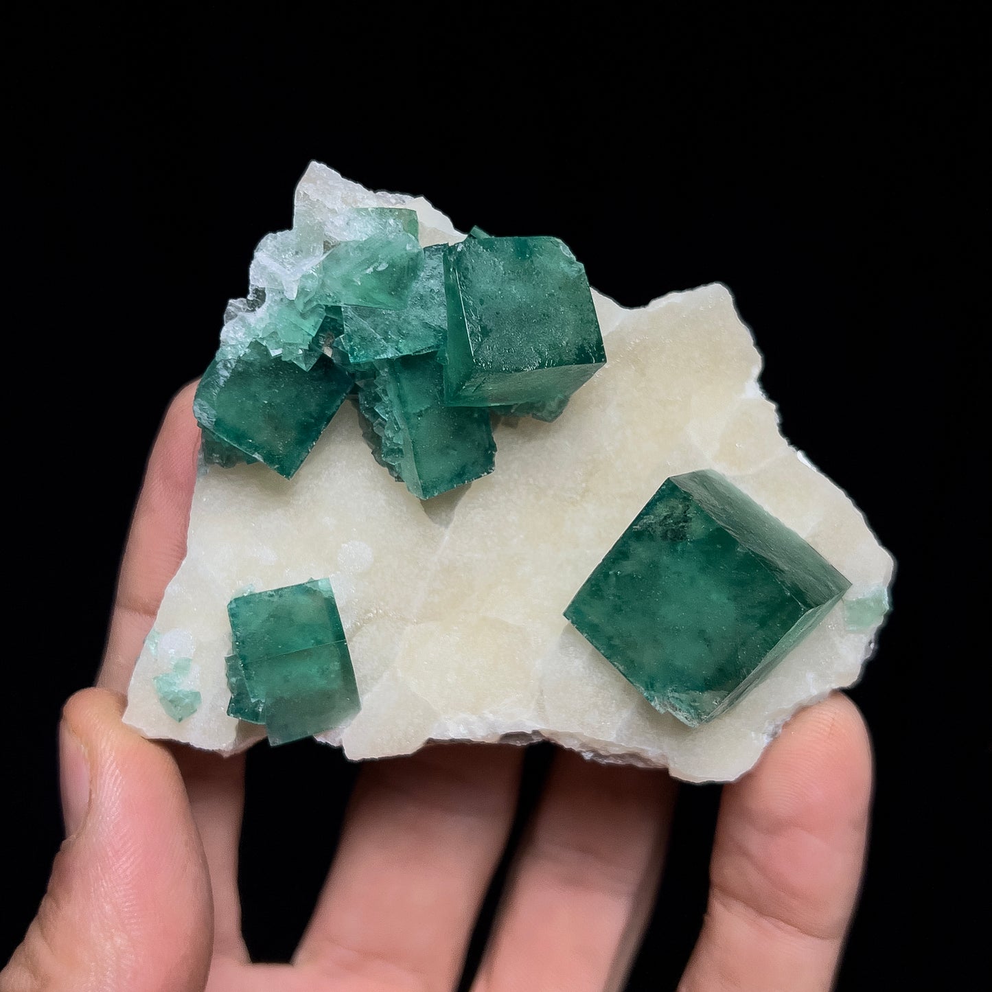 Fluorite on Quartz