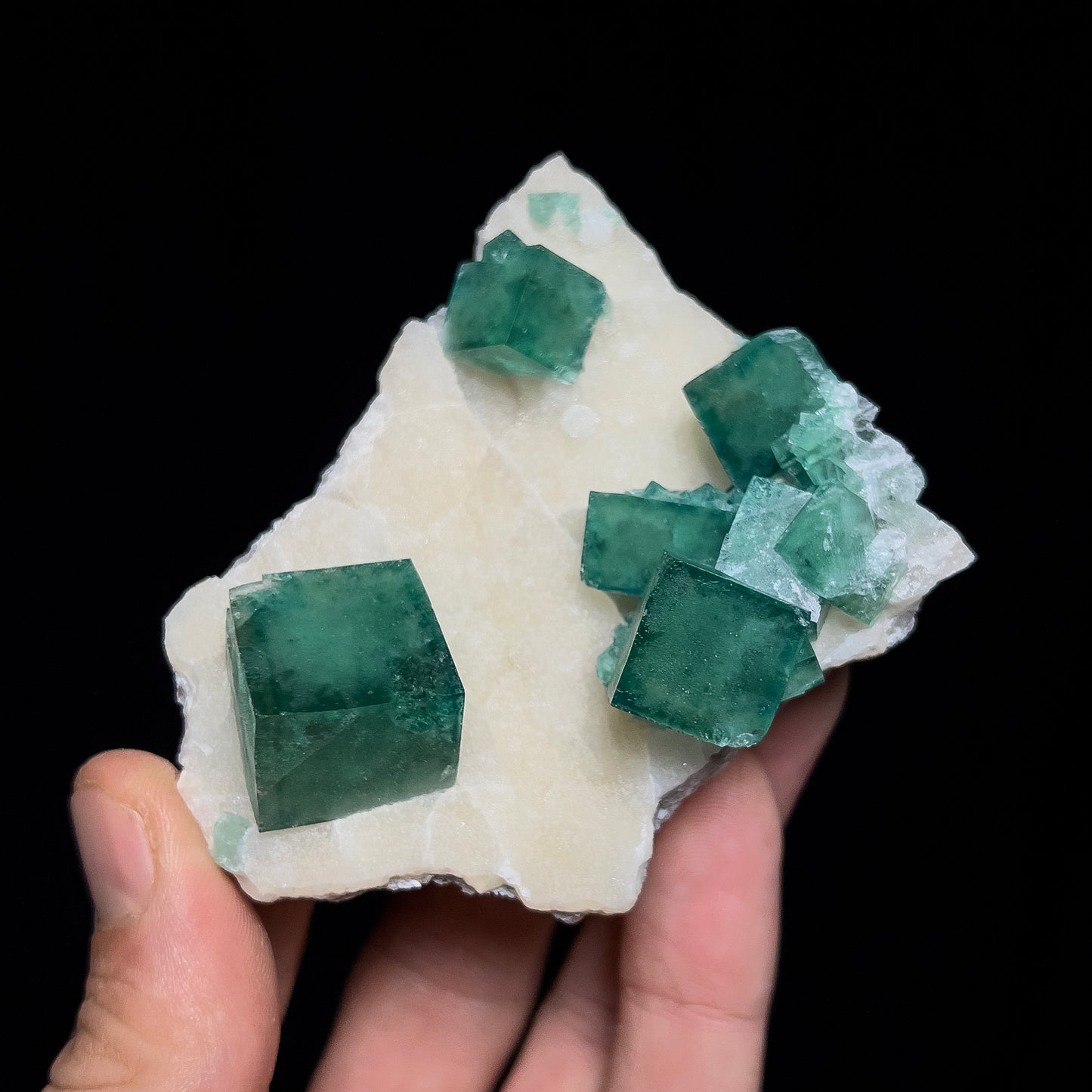 Fluorite on Quartz