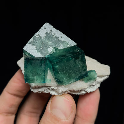 Fluorite on Quartz