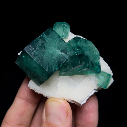 Fluorite on Quartz