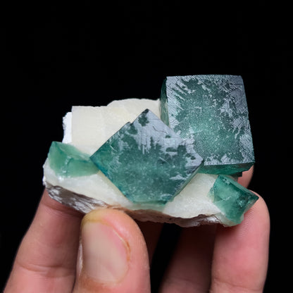 Fluorite on Quartz
