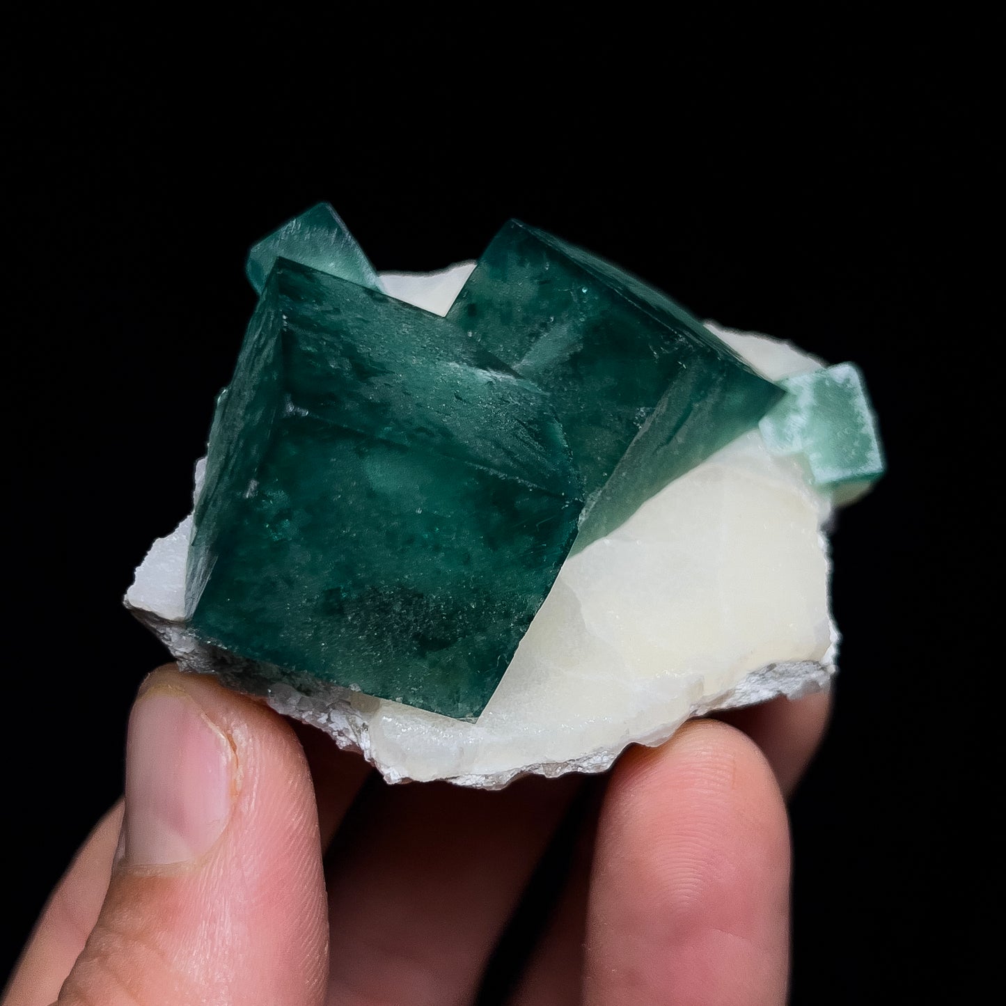 Fluorite on Quartz