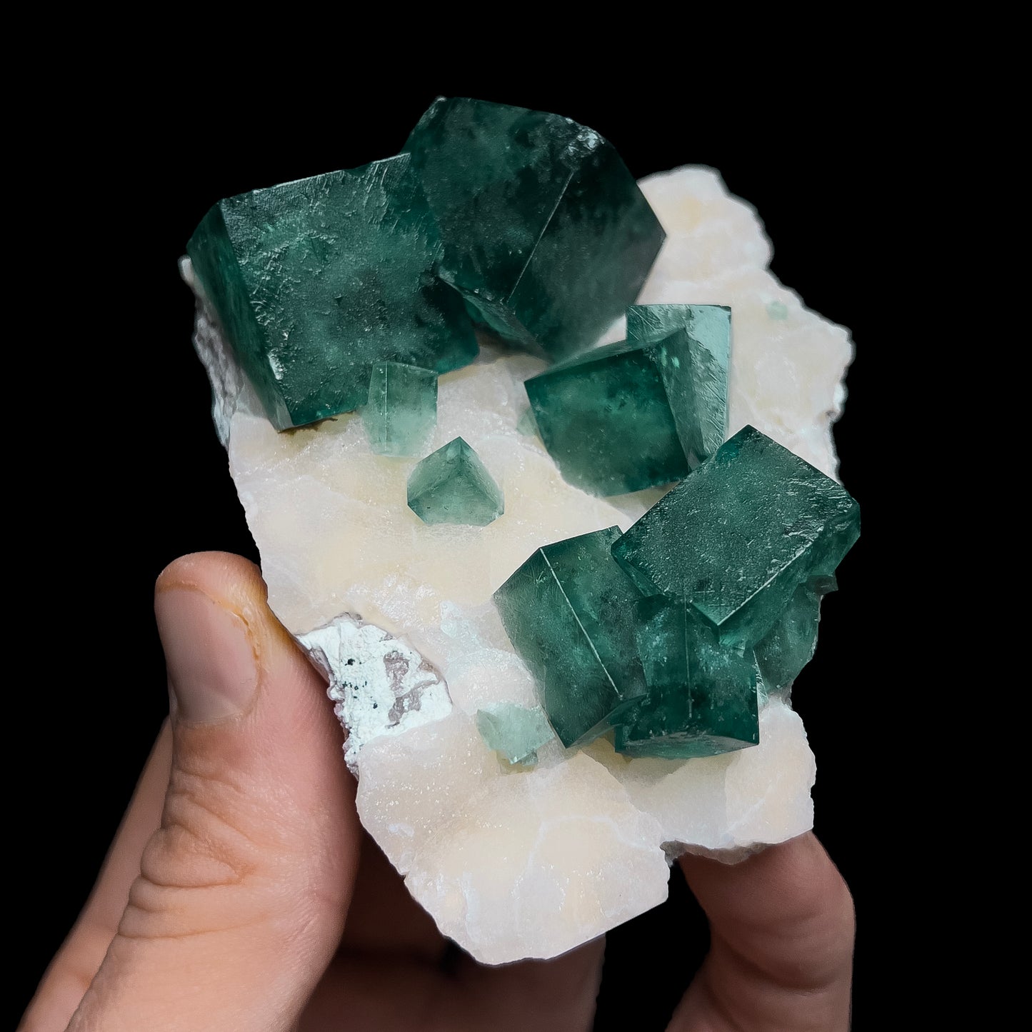 Fluorite on Quartz