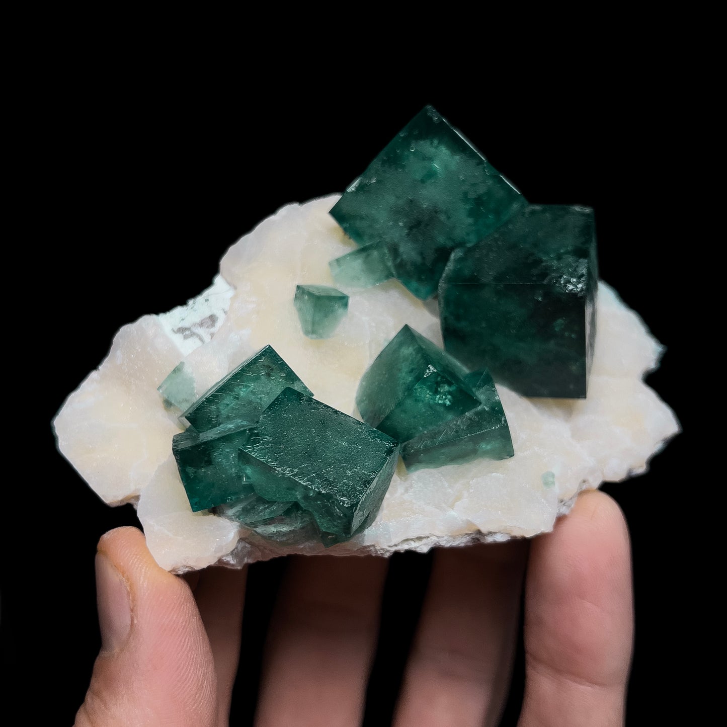 Fluorite on Quartz