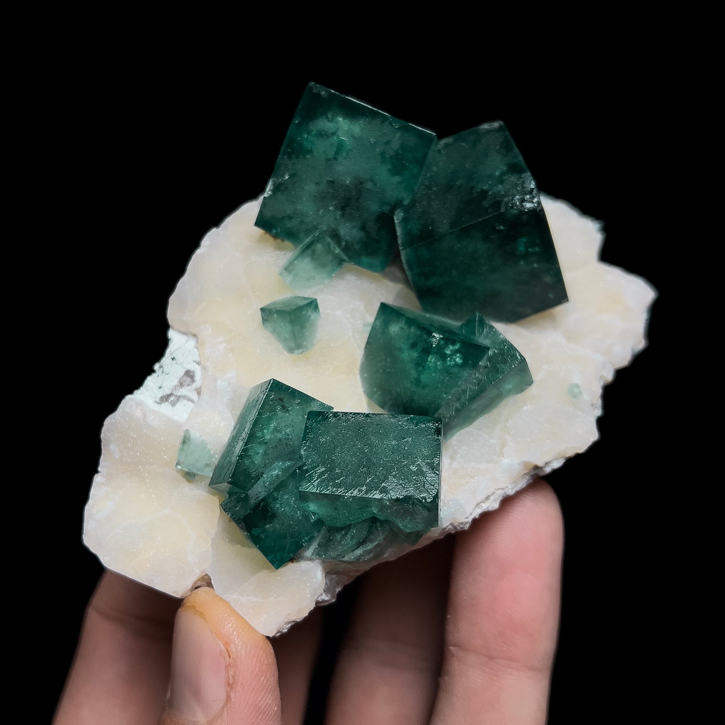 Fluorite on Quartz